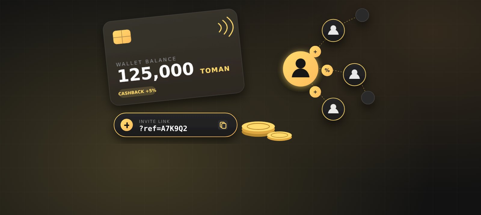 افزونهٔ وردپرس کد معرف و کیف پول (Moaref)